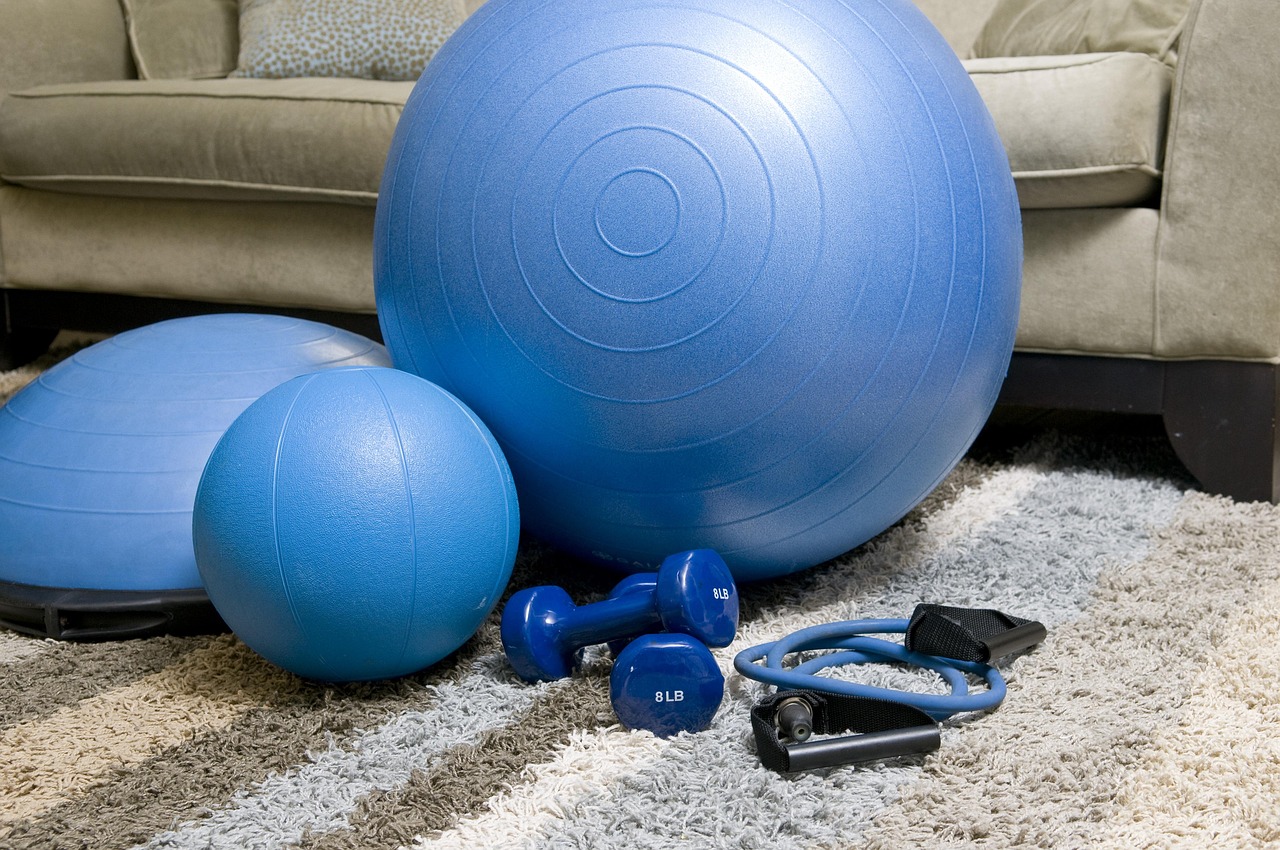 Colorful resistance bands for exercise