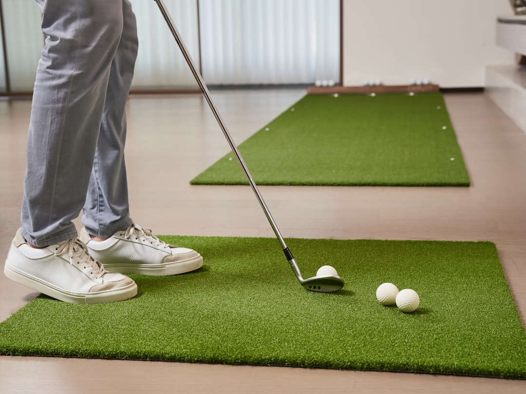 Artificial turf training area in a home gym