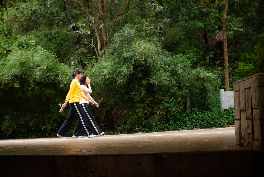 woman walking outdoors in nature