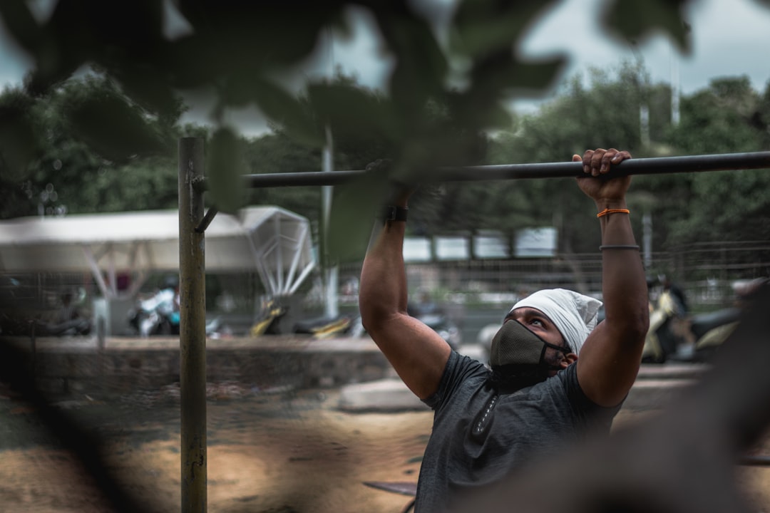 Fitness athlete building muscle