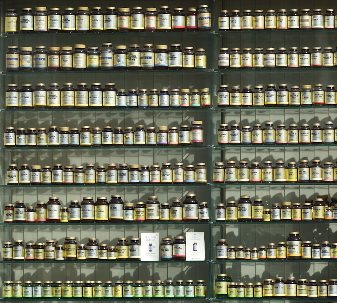 Featured: organized supplement bottles