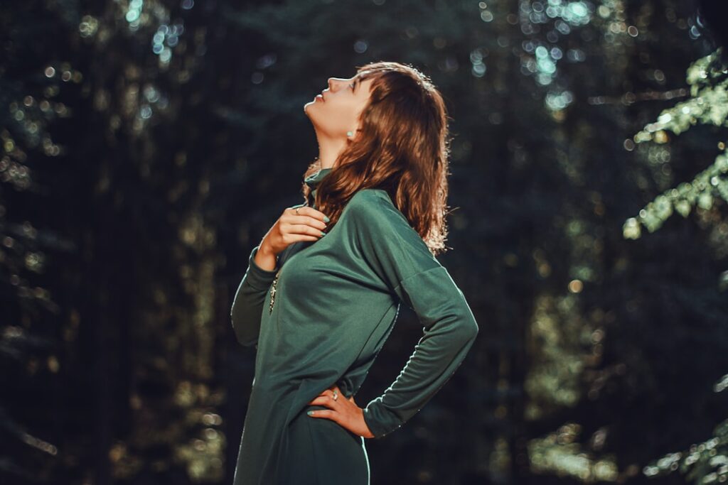 Diaphragmatic breathing exercise on a mat