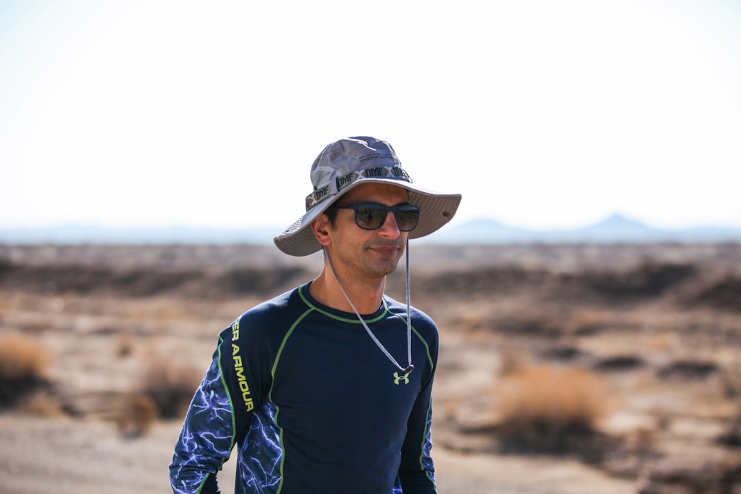 Wide brim running hat for sun protection