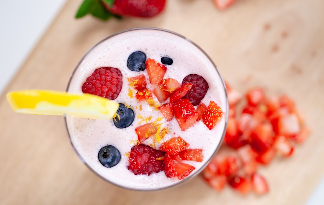 Nutritious post-workout smoothie with fresh summer ingredients