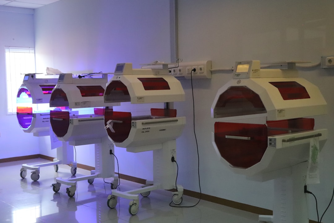 Close-up of photobiomodulation light therapy wavelengths