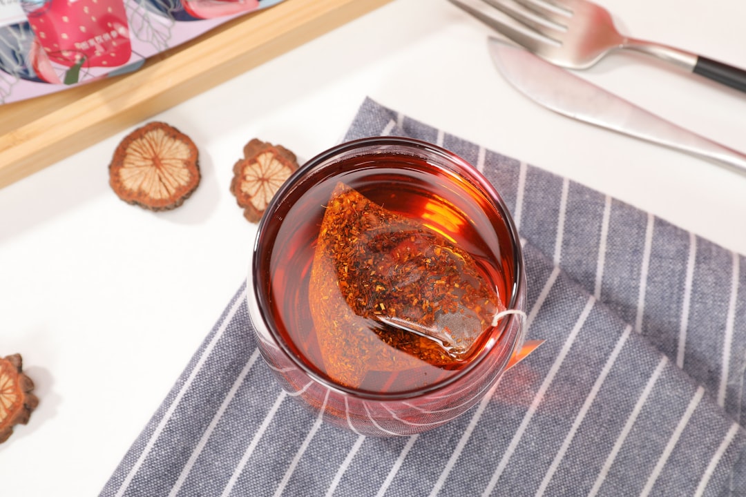 Calming reishi mushroom tea in a peaceful evening setting