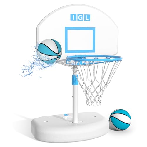 IGL Poolside Basketball Hoop with height adjustment for all ages