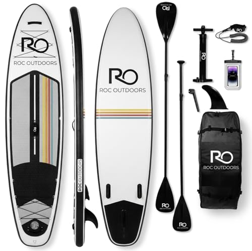 ROC Inflatable Stand Up Paddle Board with premium accessories