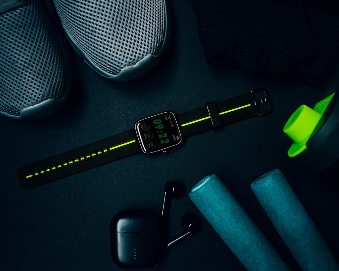 Heart rate monitor during gym workout