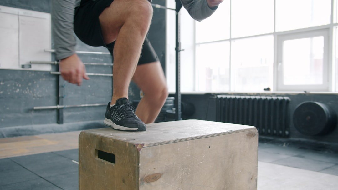 Exercise step platform set up for aerobic training