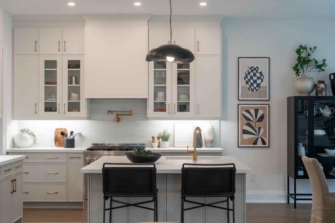 modern kitchen counter space