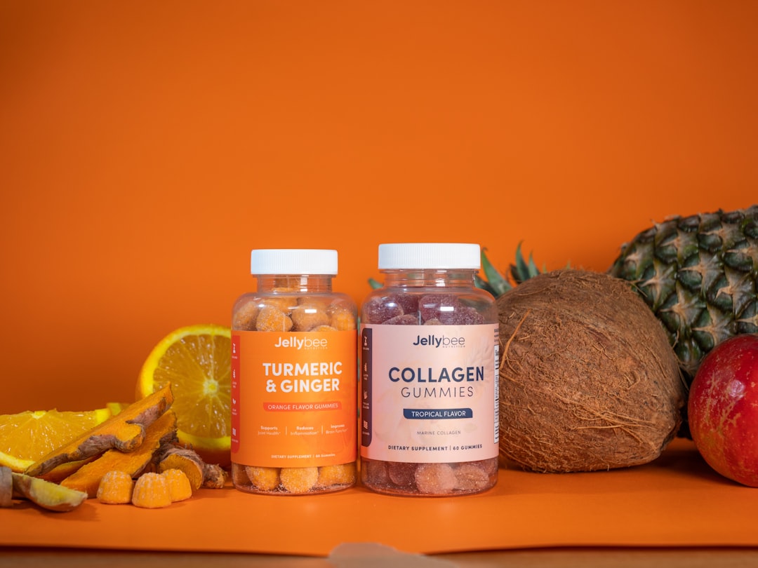 Vitamin and supplement bottles organized