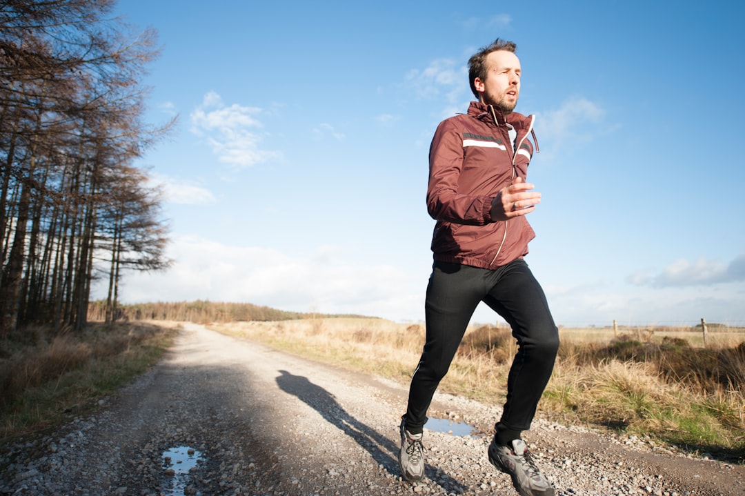 Person running outdoor fitness