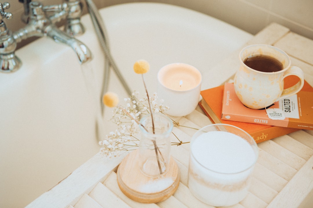 Morning wellness self-care ritual setup