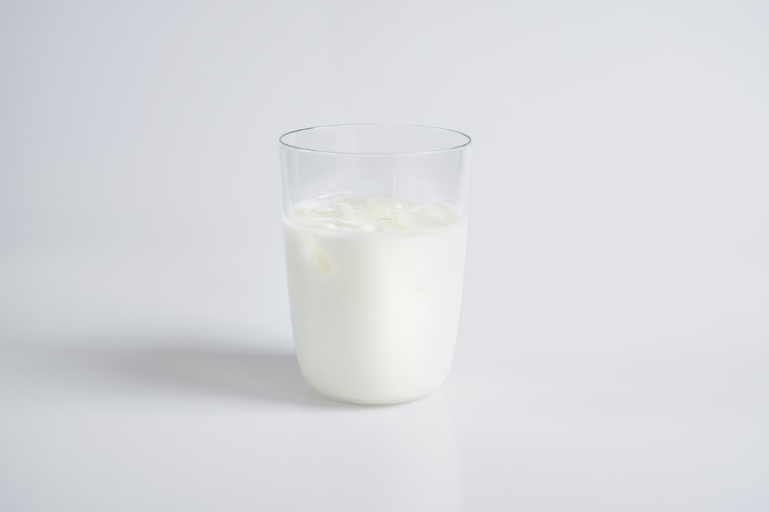 Glass of kefir or yogurt drink