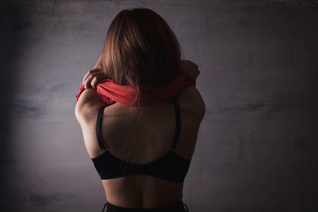 Posture corrector brace on shoulders