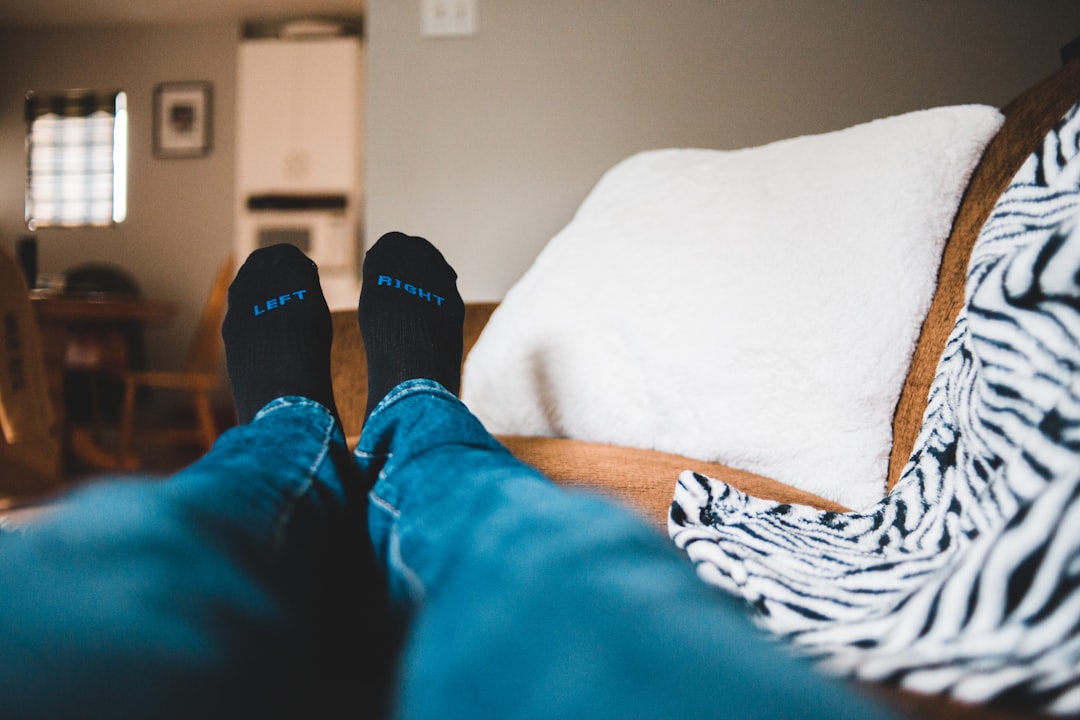 Relaxed recovery position with feet elevated