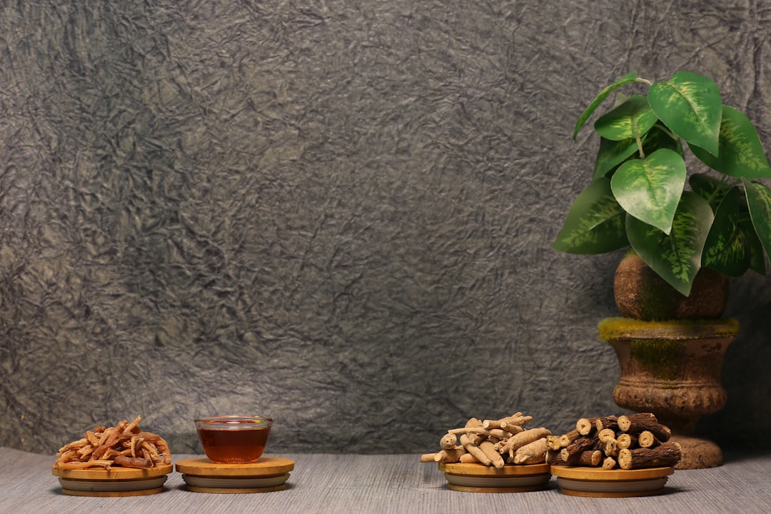 Dried herbs and roots used in traditional adaptogen supplements