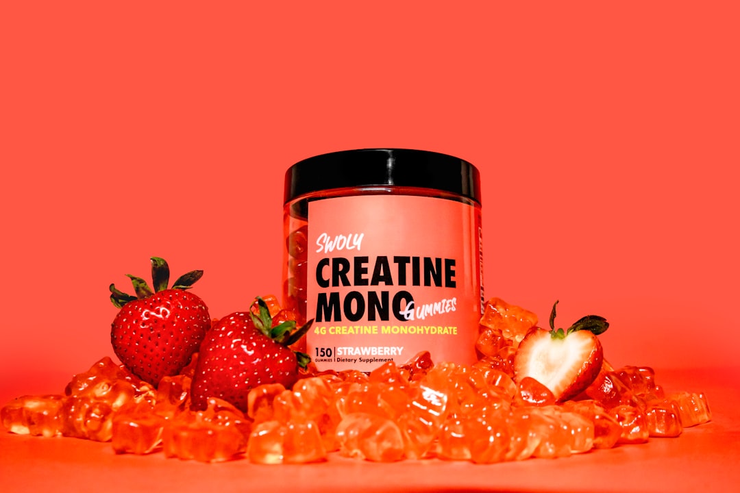 Jar of creatine gummies