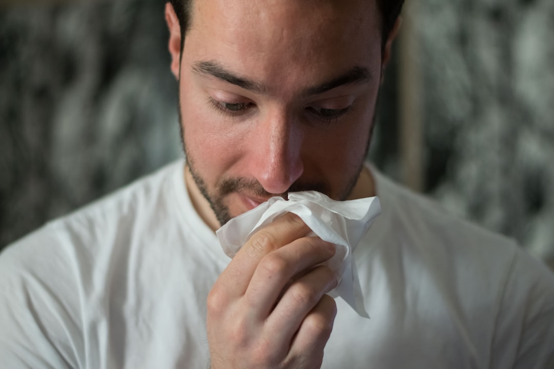 Tissues and remedies for a congested nose on a nightstand