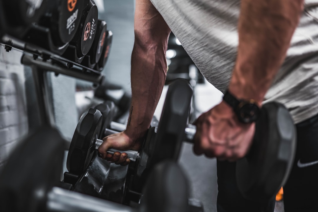 Adjustable dumbbells ready for a home workout