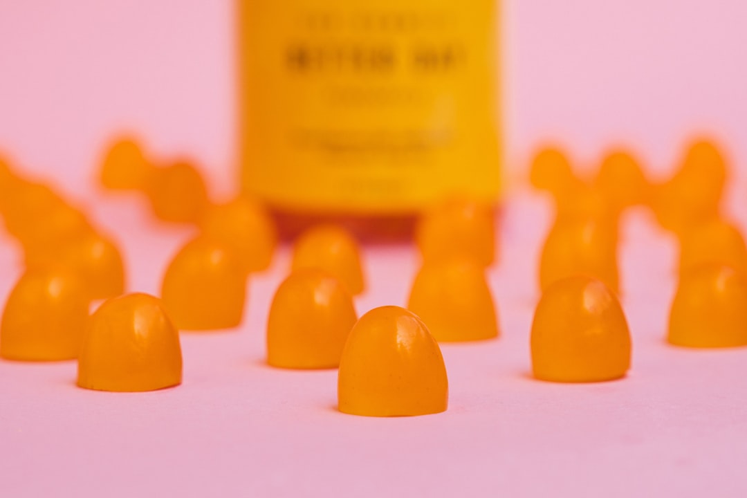 Functional mushroom gummies in supplement jar