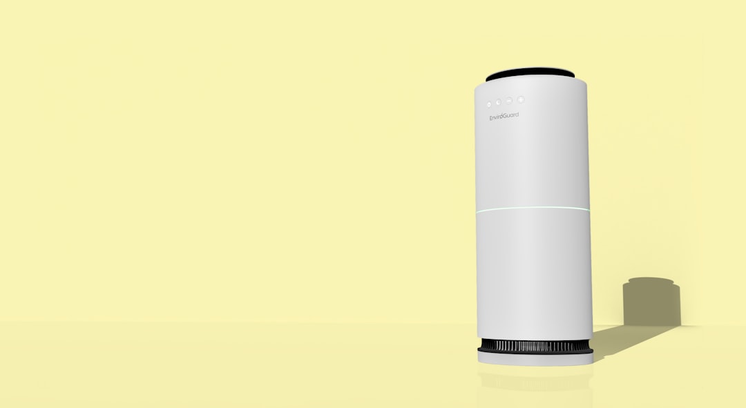 White cylindrical HEPA air purifier