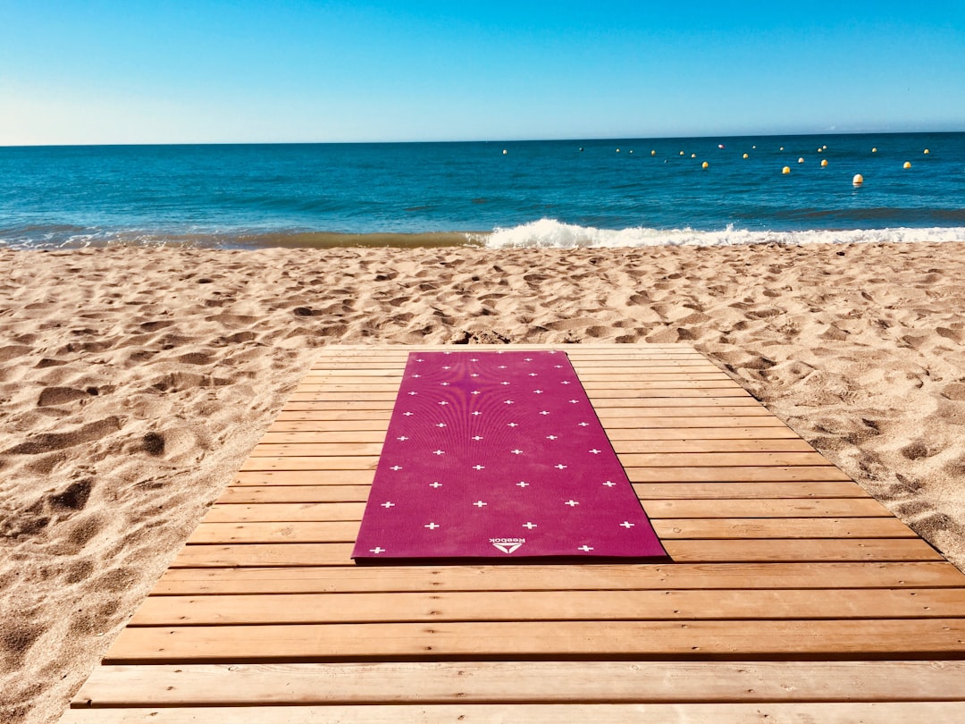 Acupressure mat laid out for relaxation session