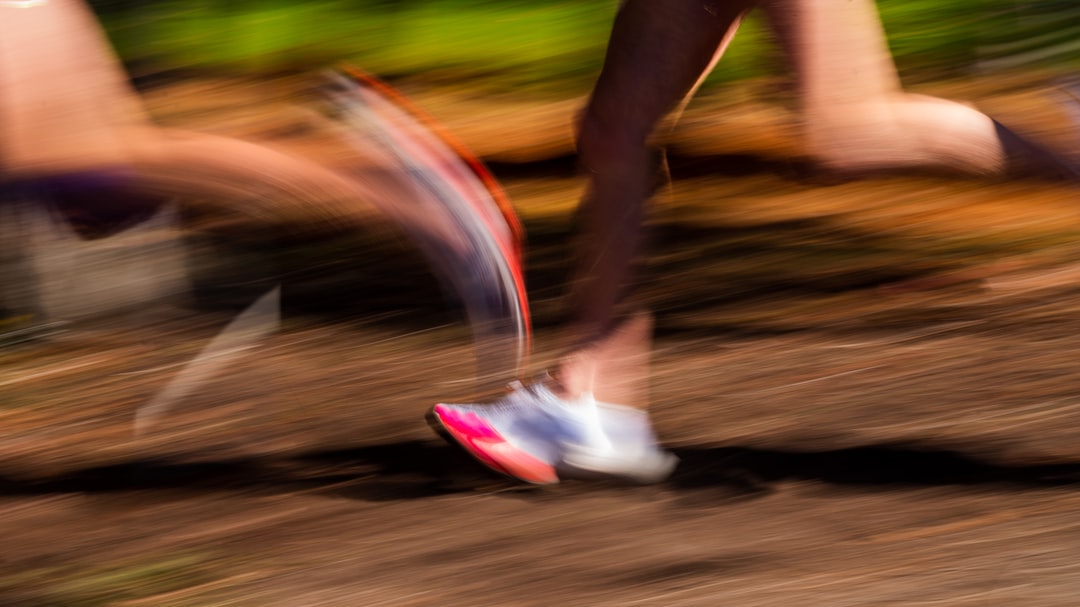 Runner stretching feet and lower legs