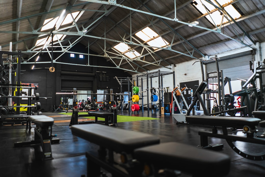 Fitness recovery equipment arranged in home gym setup