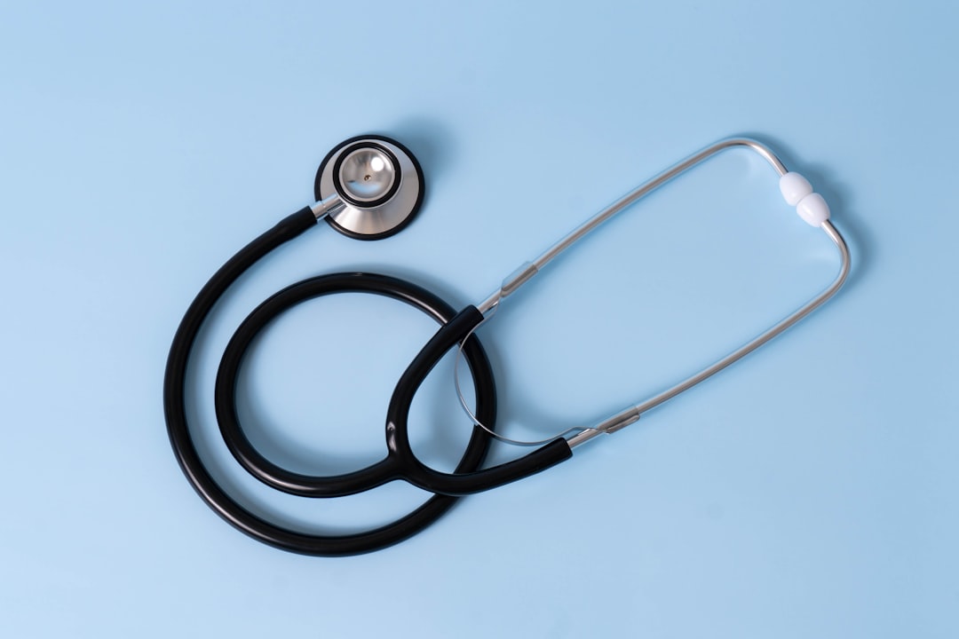 Stethoscope resting on a clean surface during a health checkup