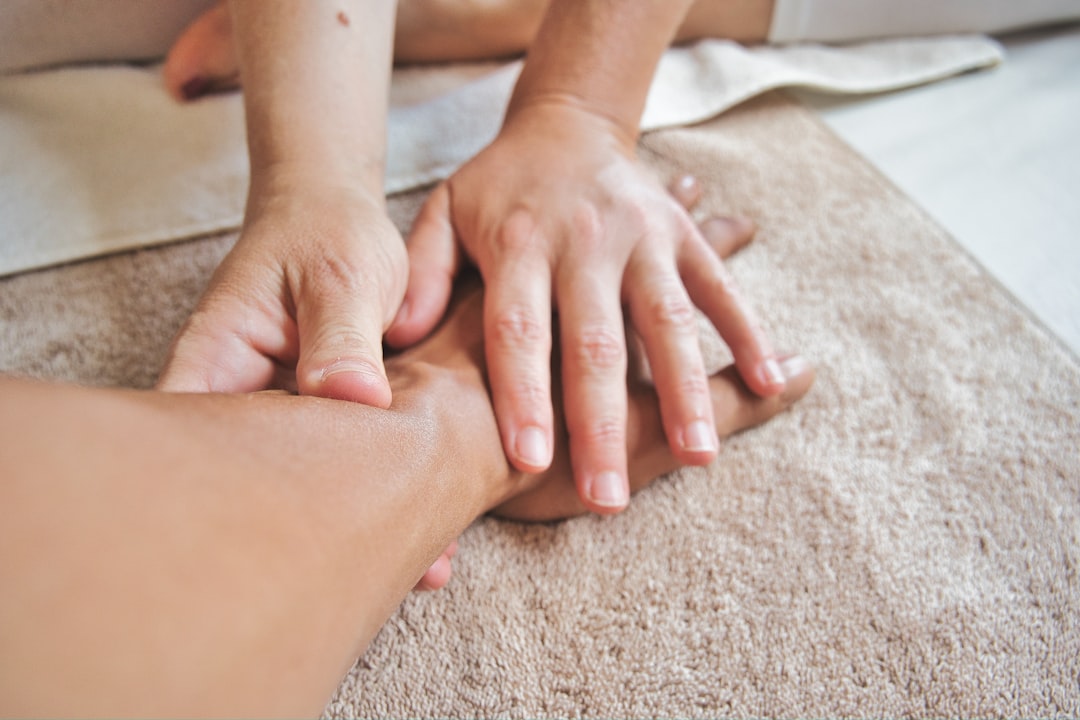 Leg massage therapy and wellness recovery treatment