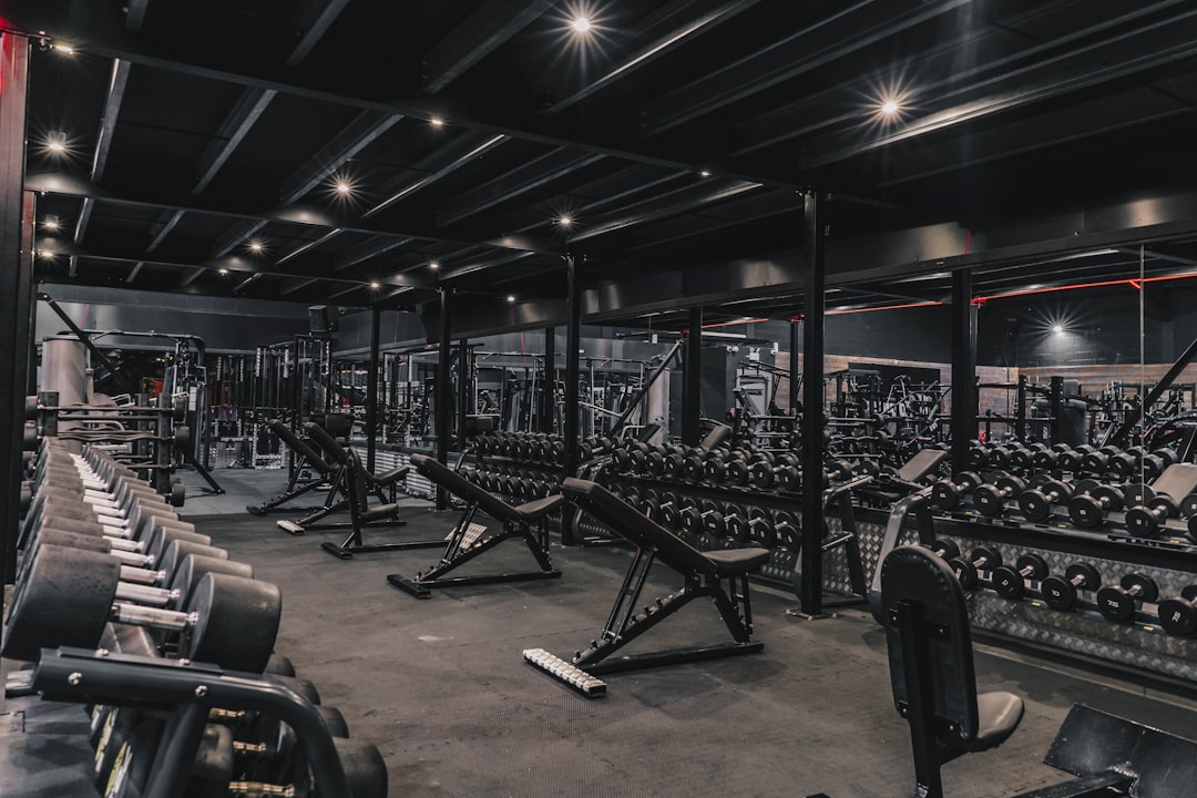 Home training equipment set up in a training corner