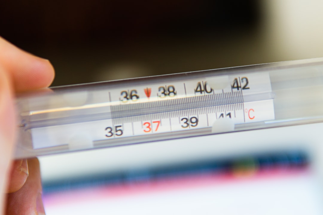 Basal body temperature chart used for cycle tracking