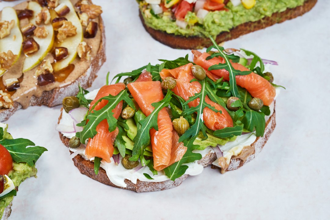 Smoked salmon avocado toast with seeds