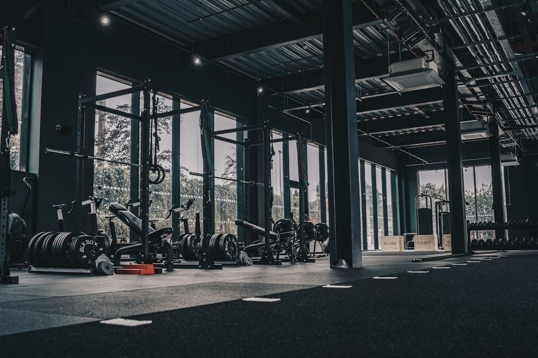 Training space with benches and clean gym flooring